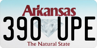 AR license plate 390UPE