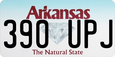 AR license plate 390UPJ