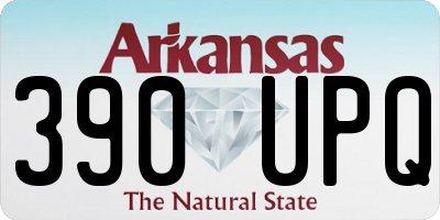 AR license plate 390UPQ