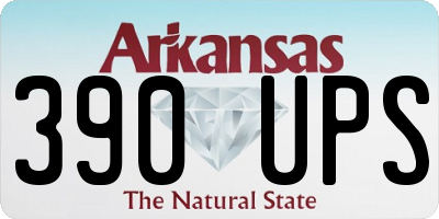AR license plate 390UPS