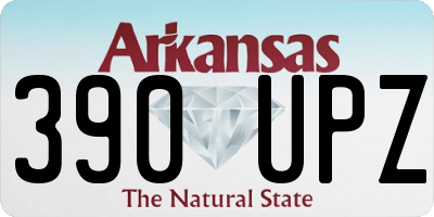 AR license plate 390UPZ