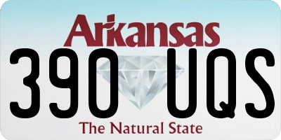 AR license plate 390UQS