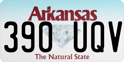 AR license plate 390UQV