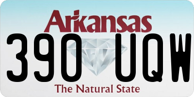 AR license plate 390UQW