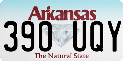 AR license plate 390UQY