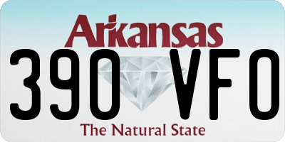 AR license plate 390VFO