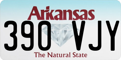 AR license plate 390VJY