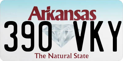 AR license plate 390VKY