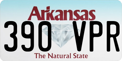 AR license plate 390VPR