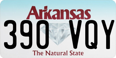 AR license plate 390VQY