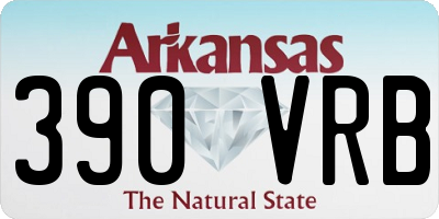 AR license plate 390VRB