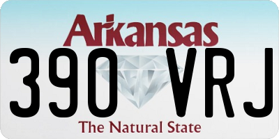 AR license plate 390VRJ
