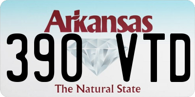 AR license plate 390VTD