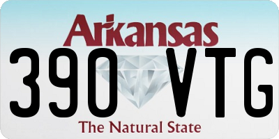 AR license plate 390VTG