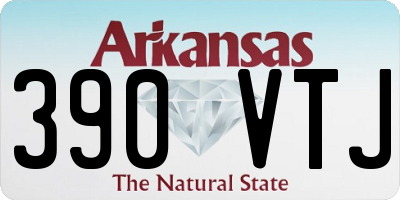 AR license plate 390VTJ