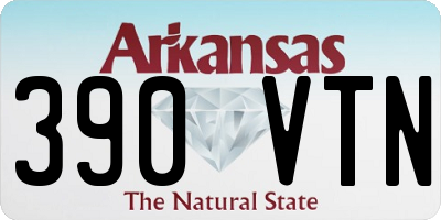 AR license plate 390VTN