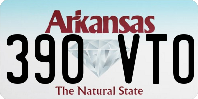AR license plate 390VTO