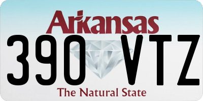 AR license plate 390VTZ