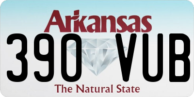 AR license plate 390VUB