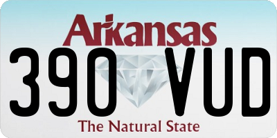 AR license plate 390VUD