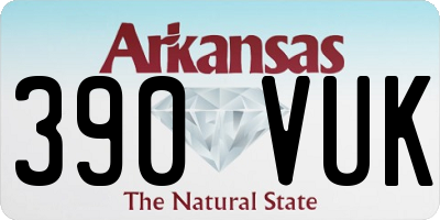 AR license plate 390VUK