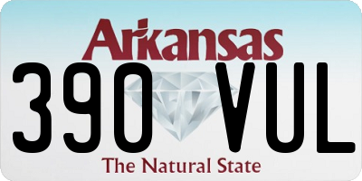 AR license plate 390VUL
