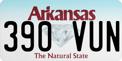 AR license plate 390VUN
