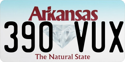 AR license plate 390VUX