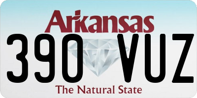 AR license plate 390VUZ