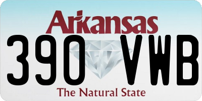 AR license plate 390VWB