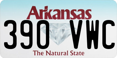 AR license plate 390VWC