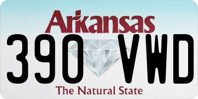 AR license plate 390VWD