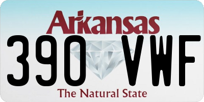 AR license plate 390VWF