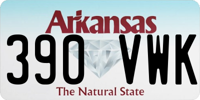 AR license plate 390VWK