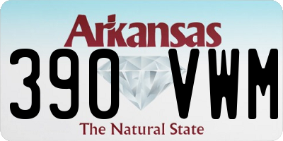 AR license plate 390VWM
