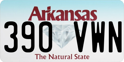 AR license plate 390VWN
