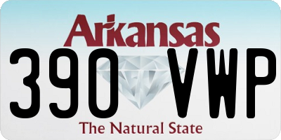 AR license plate 390VWP