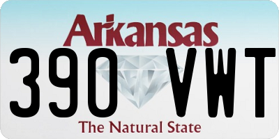 AR license plate 390VWT