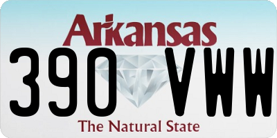 AR license plate 390VWW