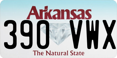 AR license plate 390VWX