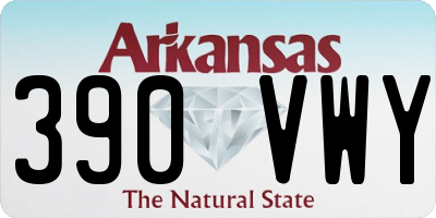 AR license plate 390VWY