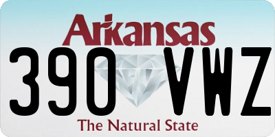 AR license plate 390VWZ