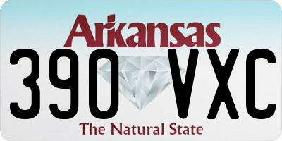 AR license plate 390VXC