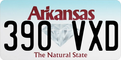 AR license plate 390VXD