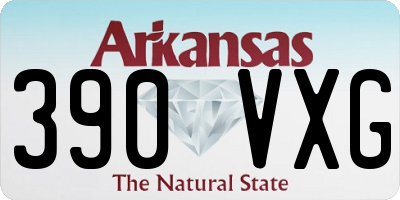 AR license plate 390VXG