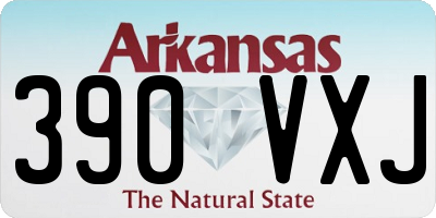 AR license plate 390VXJ