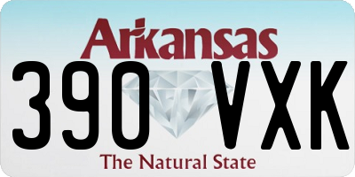 AR license plate 390VXK
