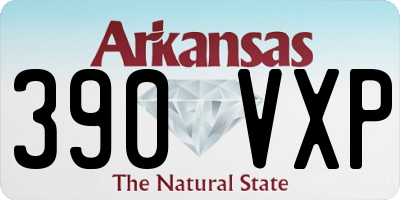 AR license plate 390VXP
