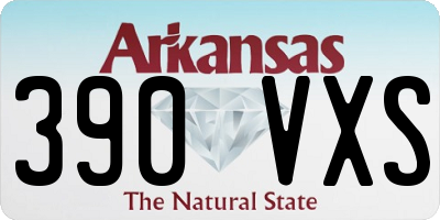 AR license plate 390VXS