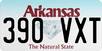 AR license plate 390VXT